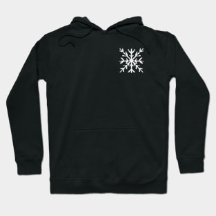 White snowflake pixel art Hoodie